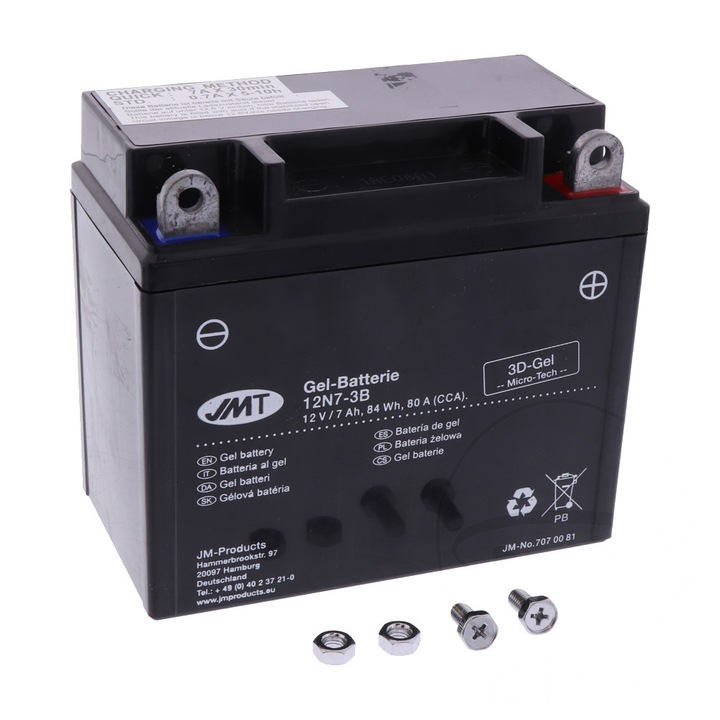 Akumulator gel JMT 12V 7Ah, 137x75x138mm, 2.60kg