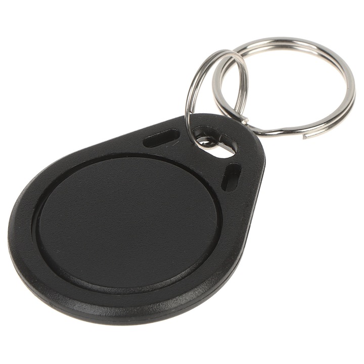 RFID közelségi kulcstartó ATLO-501B/BK, Delta, 10 mm, fekete, 40x32x3.8mm