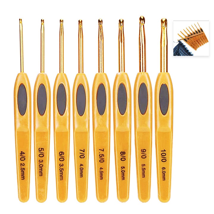 Yakumuz horgolótű készlet 8 db-os 2.5mm/3mm/3.5mm/4mm/4.5mm/5mm/5.5mm/6mm