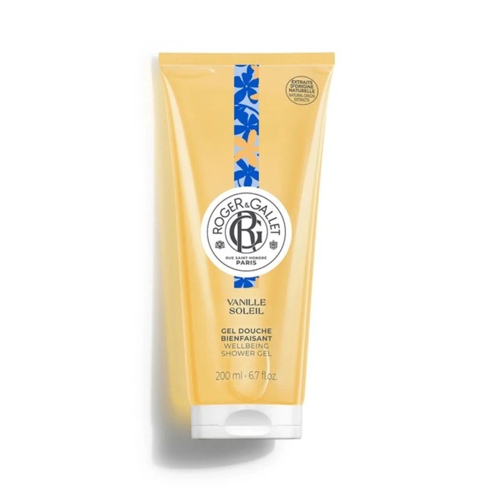 Roger&Gallet Vanille Soleil tusfürdő, 200ml, hidratáló, vaníliával és aloe verával, nőknek