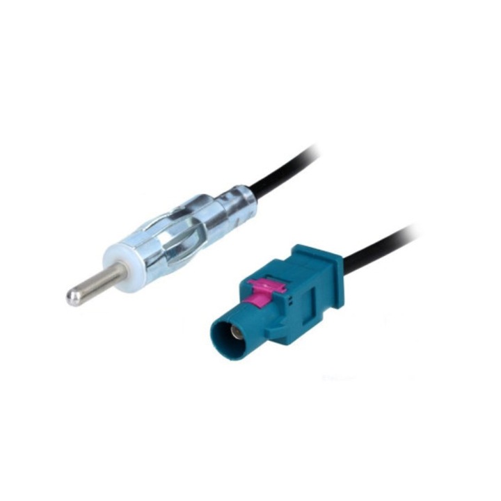 Adaptor mufa radio antena DIN compatibil Fakra Audi Fiat Mercedes Peugeot Seat Skoda Volkswagen Cod: ZRS-GOLFV-DIN