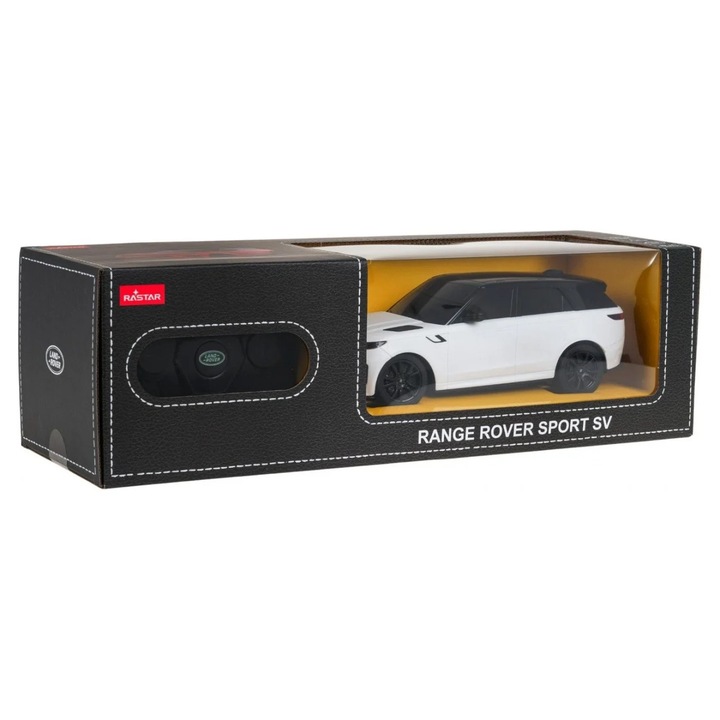 Masina cu telecomanda Rastar Range Rover Sport SV Alb, scara 1:24, 20.4x9.2x7.4cm