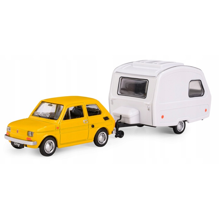 Set automachete, Fiat 126p cu rulota camping, 126p, 1:43