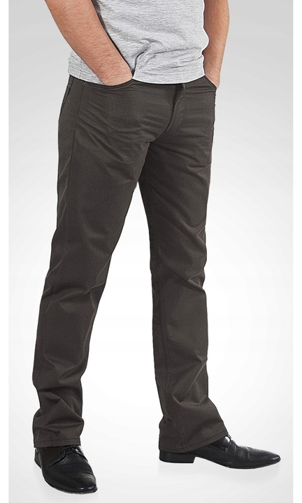 Pantaloni barbati HUNTER, gri, 100% bumbac, talie standard, W38-L30 US