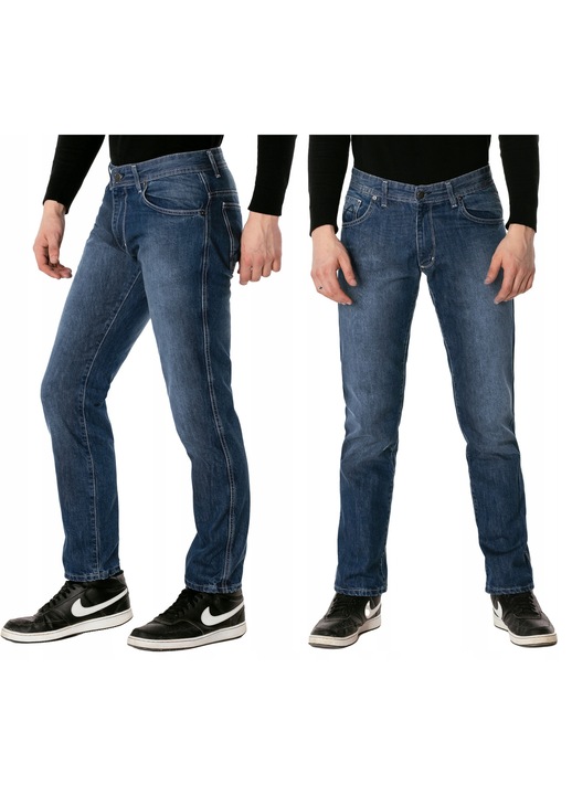 Blugi barbatesti HUNTER, Regular Fit 110/SN3, bleumarin, bumbac cu elastan