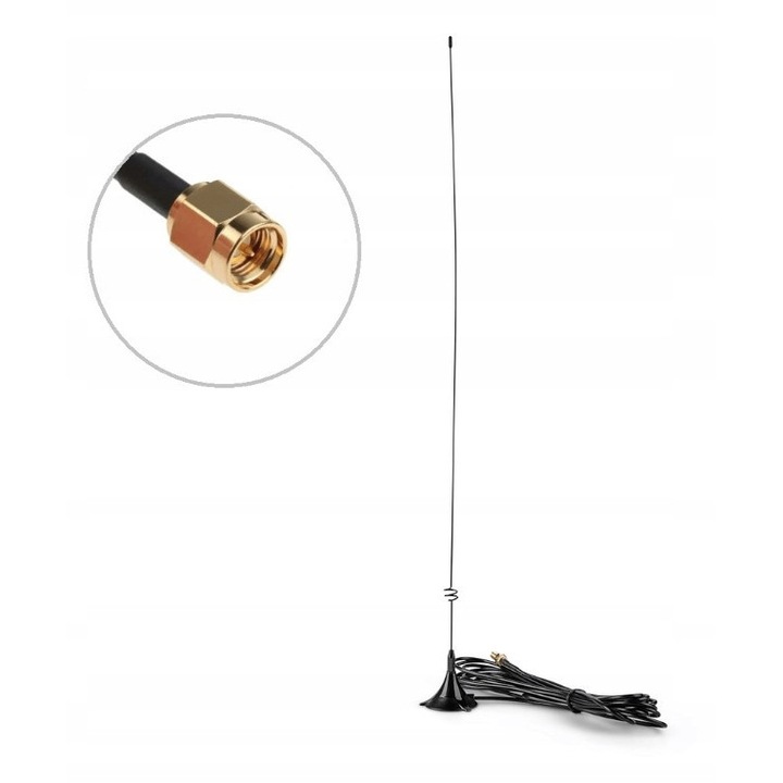 Антена Moonraker MRM-100S VHF UHF 144/430MHz 55cm SMA-M, напр. за SDR скенери