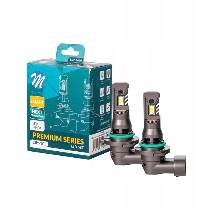M-Tech HB4 12V 6000K LED autó izzók, 2 darabos készlet, 5000lm, IP65