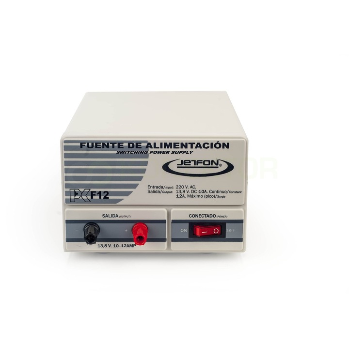 Sursa de alimentare impulsiv Jetfon PC-F12 13,8V 10A, 155x115x255mm