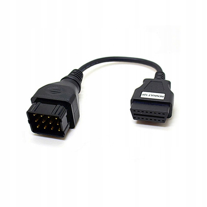 OBD-II 16 tűs/12 tűs Renault adapter teherautókhoz, 15 cm hosszúság