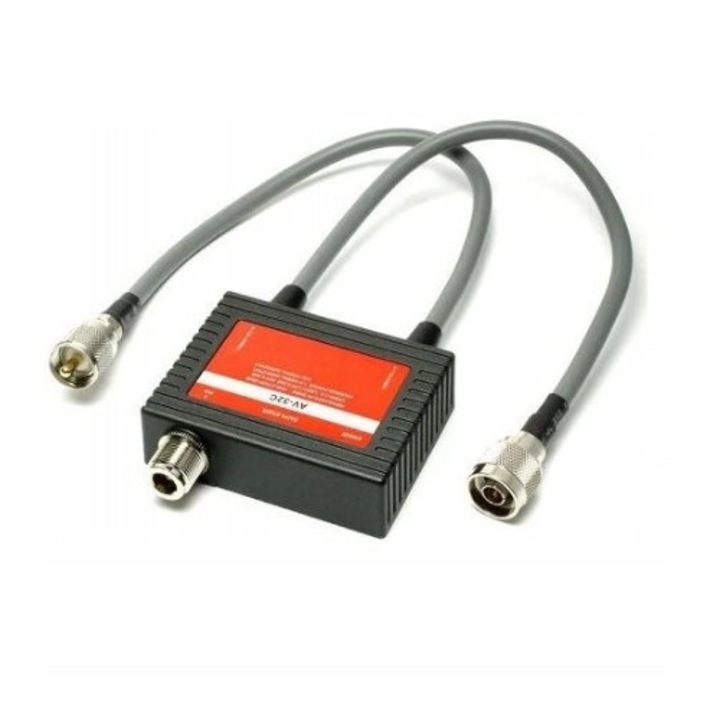 Duplexer AVAIR AV-32C 1.8-56MHz/140-470MHz, PL-259 és N csatlakozók, 600W, 50 Ohm