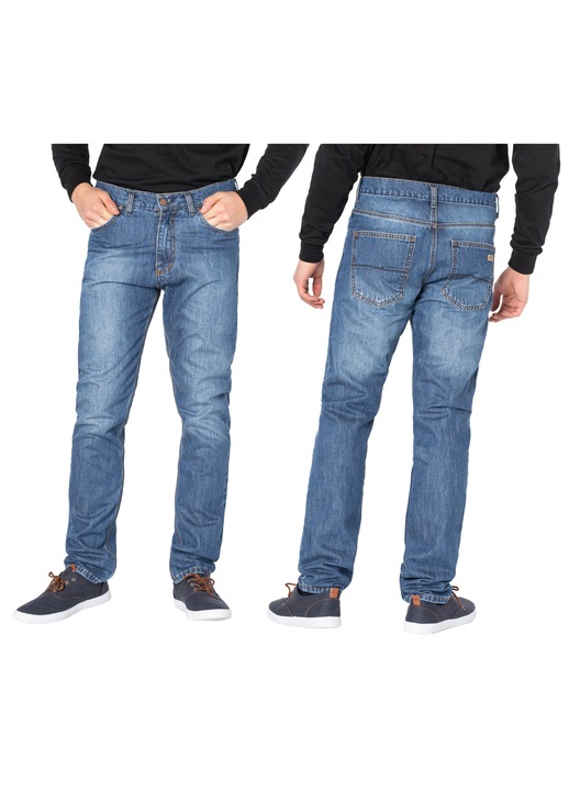 Blugi barbatesti HUNTER, regular fit, albastru, bumbac, cu elastan