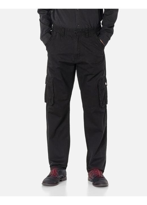 Pantaloni barbati cargo, 6 buzunare, negru, bumbac