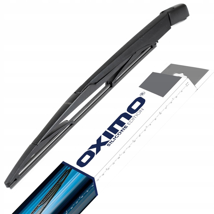 Oximo hátsó ablaktörlő kerettel, 350mm, BMW X3 E83, Peugeot 406 Kombi, fém váz, természetes gumi