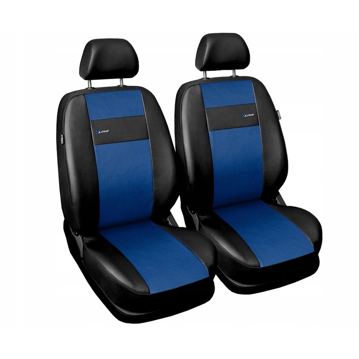 Huse auto Auto-dekor X-LINE 1+1, pentru Chrysler PT Cruiser 2000-2010, colorate in albastru, set complet