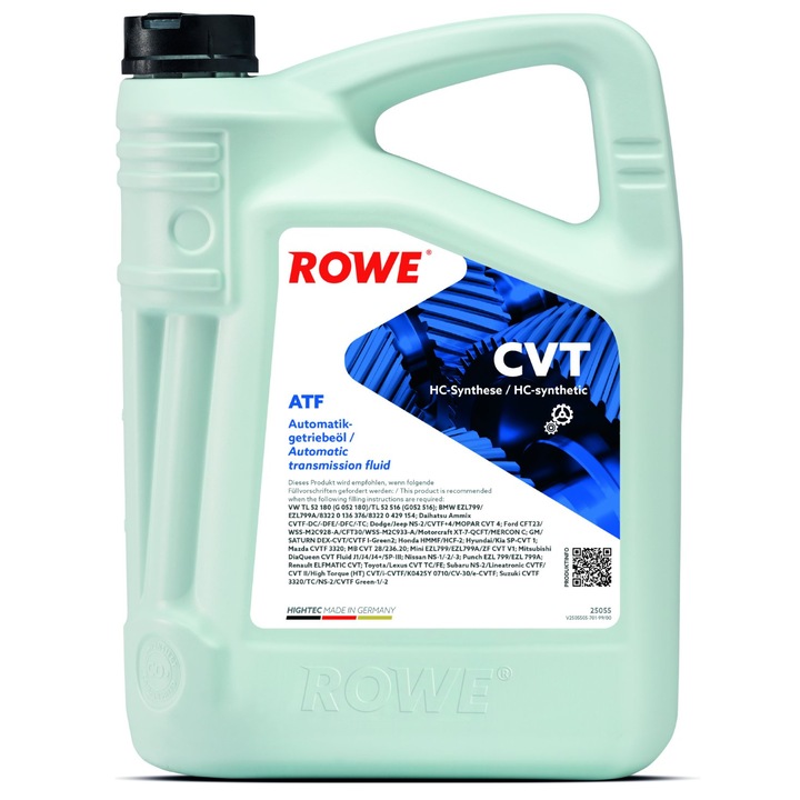 Ulei cutie viteze, Rowe, HIGHTEC ATF CVT, 5 litri, sintetic, pentru transmisii CVT