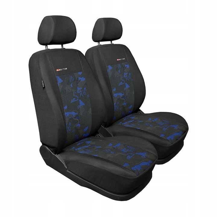Huse auto, BMW X3 E83, F25, G01, set 1+1, culoare albastra, material velur, dimensiuni universale