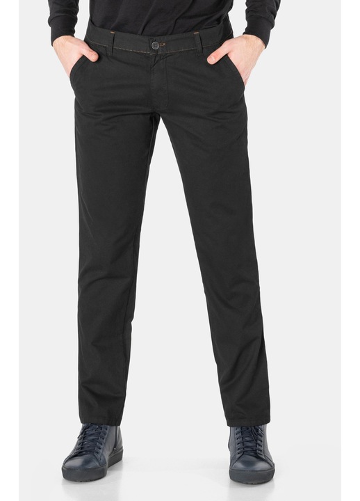 Pantaloni Chinos barbatesti, HUNTER, bumbac/elastan, negru, confortabili, eleganti