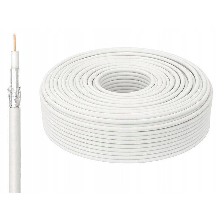 Cablu coaxial Cabletech CTF100 100m, 6,8mm, 75 ohm, flexibilitate ridicata