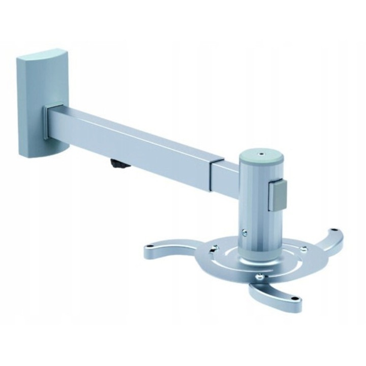 Suport de perete pentru proiector Bowi, 10kg, reglabil, argintiu, 480x660mm, set complet