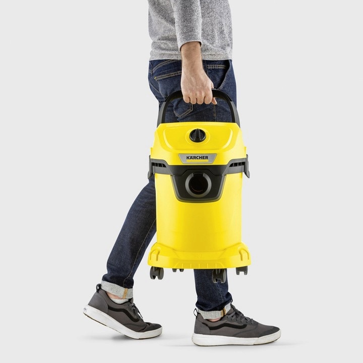 Aspirator Karcher WD3, 1000W, 15L, compact, fara sac, set 5 duze, galben