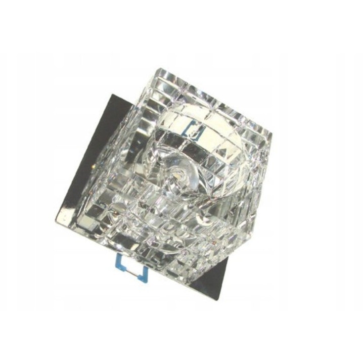 Spot LED Bowi Krysztal 30 1*3W alb rece, 230V, montaj subtire, transparent
