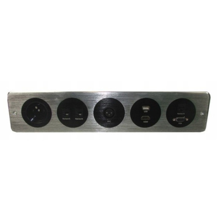 Hub media Cova 1*230V 3*RJ45 1*HDMI 1*VGA 1*USB 1*XLR
