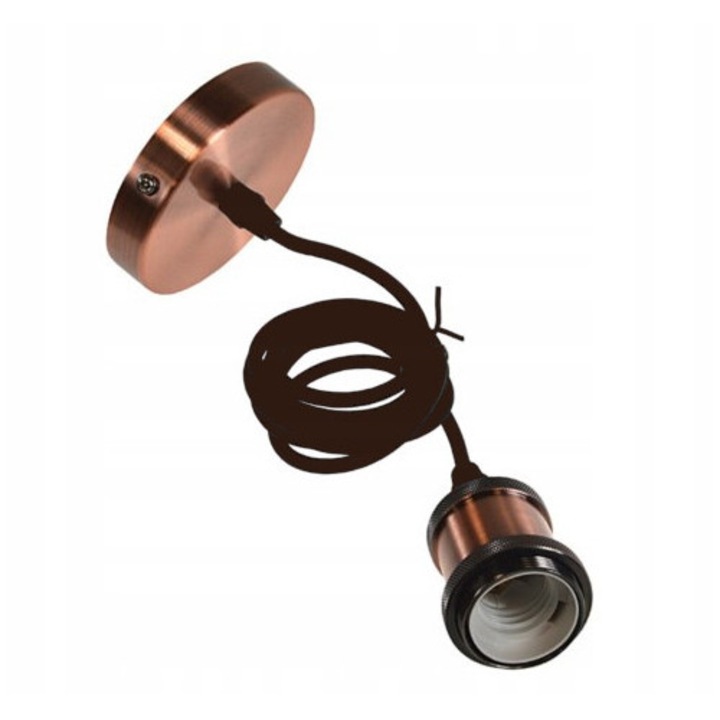 Suport bec E27 cu cablu Brolux, 50x68mm