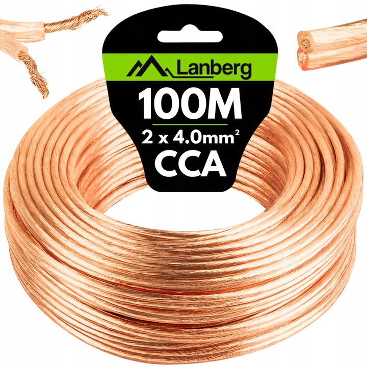 Cablu audio, LANBERG, 2x4mm, 50m, CCA