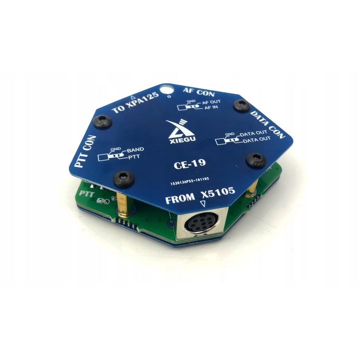 Xiegu CE-19 bővítőport G90/X5105-höz, PTT, audio és adat csatlakozás, 1m kábel, 3.5mm, 3 darabos készlet