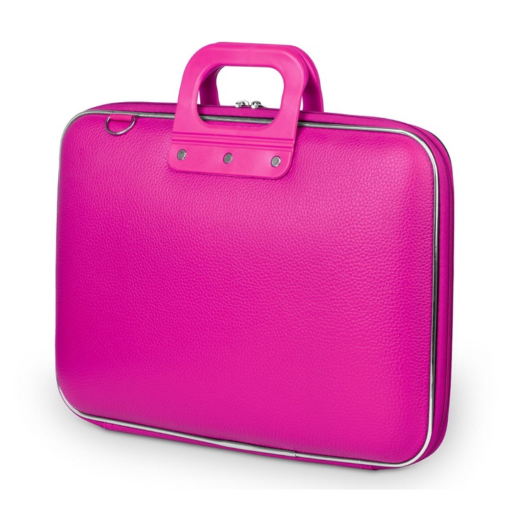 Q&Q laptop táska, vízálló, rózsaszín, 15", több rekeszes