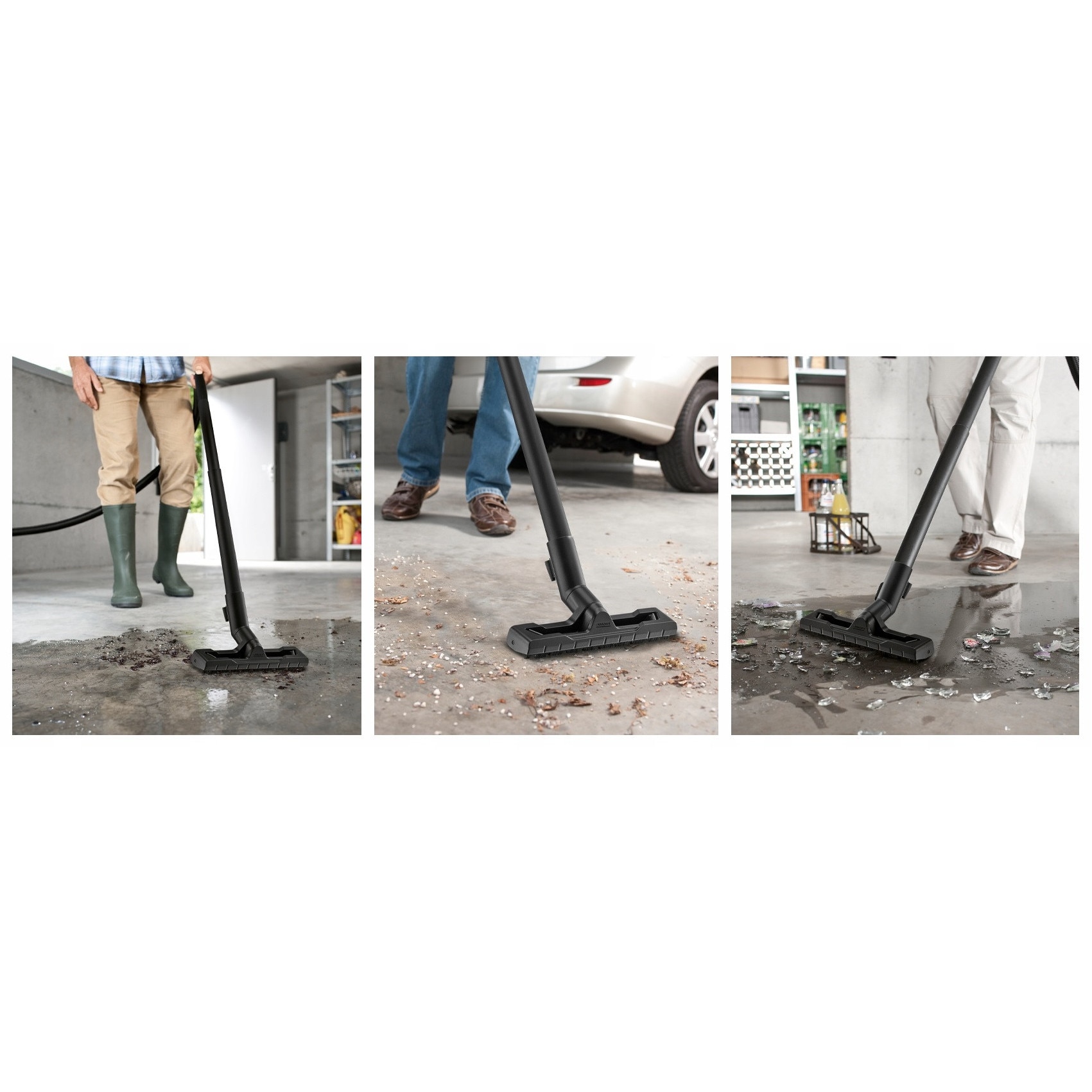 Aspirator Karcher WD3, 1400W, 17L, functie de suflare, pentru umed si uscat, set cu manusi de protectie