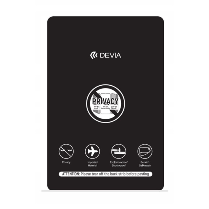 Folie protectie ecran Devia pryvacy mata 0,13mm set