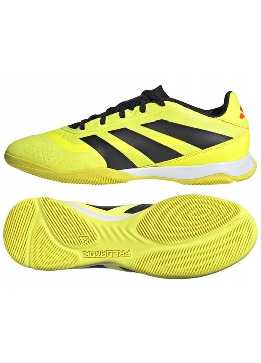 Pantofi fotbal unisex, adidas Predator League, galben, material sintetic, pentru sala, colectie vara 2024, 44 EU