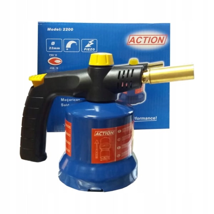 Lampa de lipit Action BT-12, propan, cu reglare a flacarii, design ergonomic