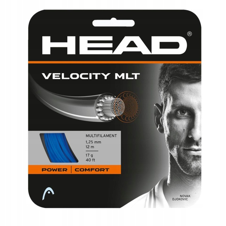 Set cordaje tenis HEAD Velocity MLT, 1.25mm, albastru, 12m