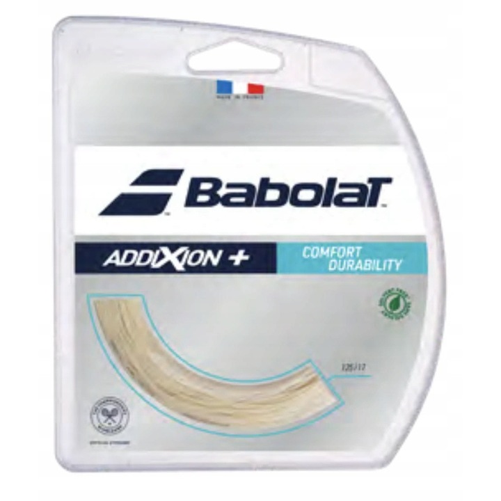 Babolat Addixion + 12m 1.30 tenisz húr, natúr, multifilament, ellenálló, kényelmes