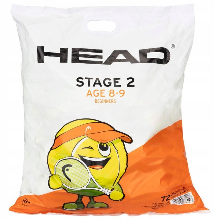 Mingi tenis juniori Head T.I.P. set 72 buc, portocalii, 50% mai lente decat mingile standard