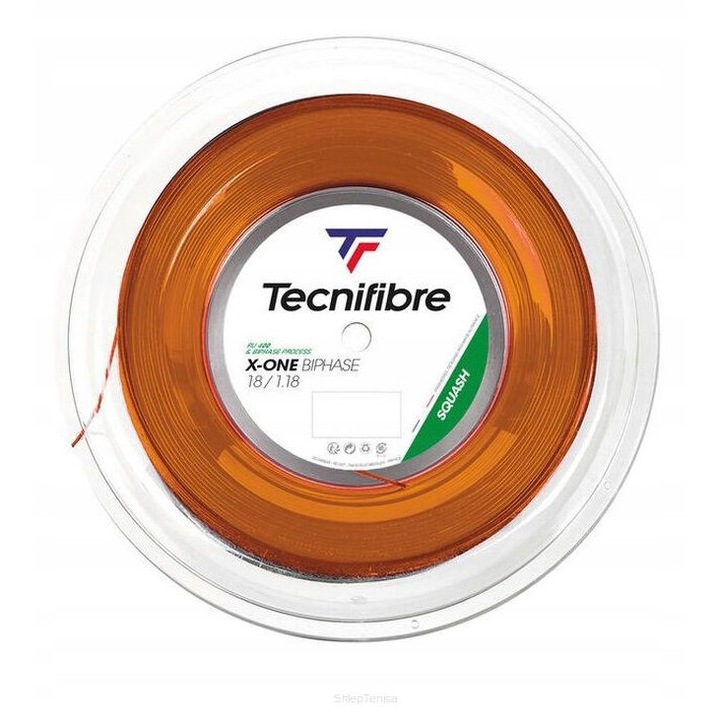 Tecnifibre X-One Biphase 1.18 squash húr, 9.5m, narancssárga
