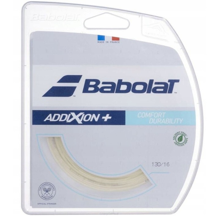 Babolat Addixion + 12m 1.25 tenisz húr, natúr, multifilament, ellenálló