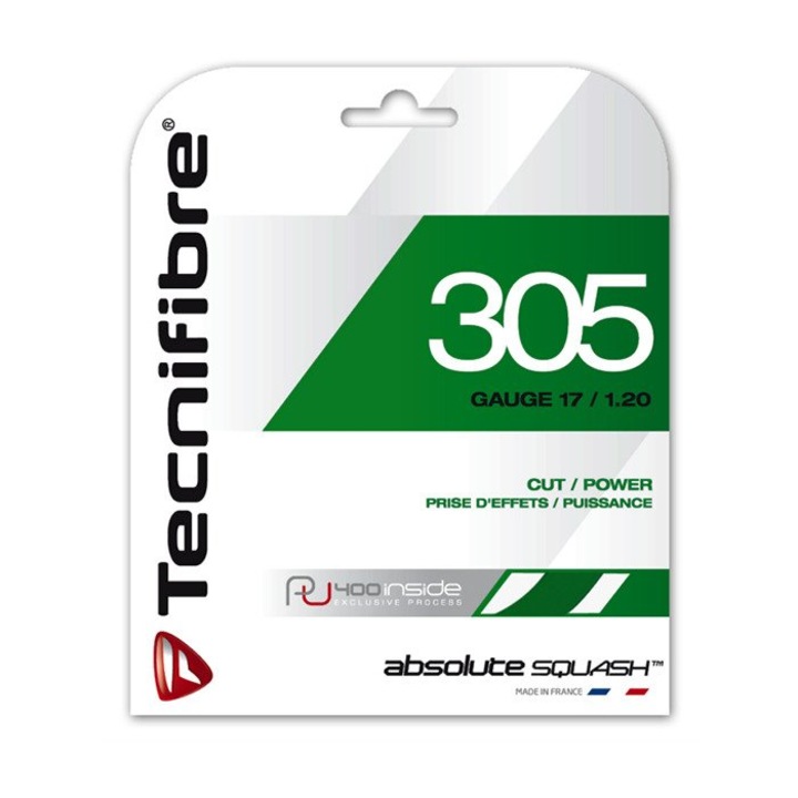 Tecnifibre 305 squash húr, 1.10mm, zöld, 9.7m