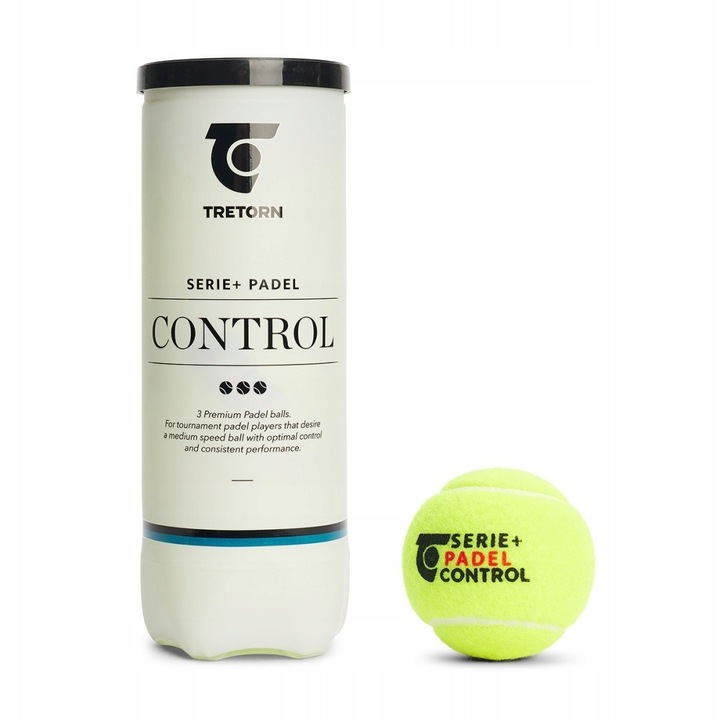Mingi padel Tretorn Serie+ Padel Control, control mediu, 3 bucati