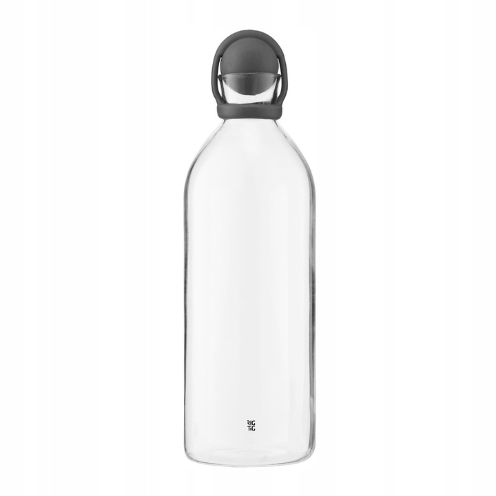 Carafa din sticla Rig-Tig Cool-it, 1.5L, 31x9.6cm, design minimalist, capac din cauciuc