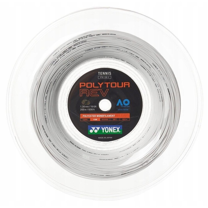 Racordaj tenis Yonex Poly Tour Rev, alb, 1.25mm