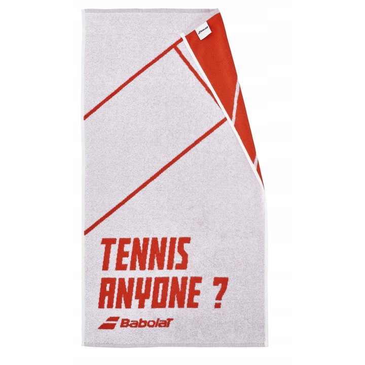Кърпа за тенис Babolat, бяла/червена, 95x50см