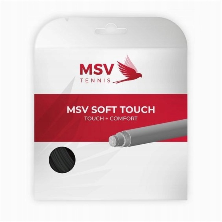 MSV Soft Touch tenisz húr 1.30, fekete, 12 m