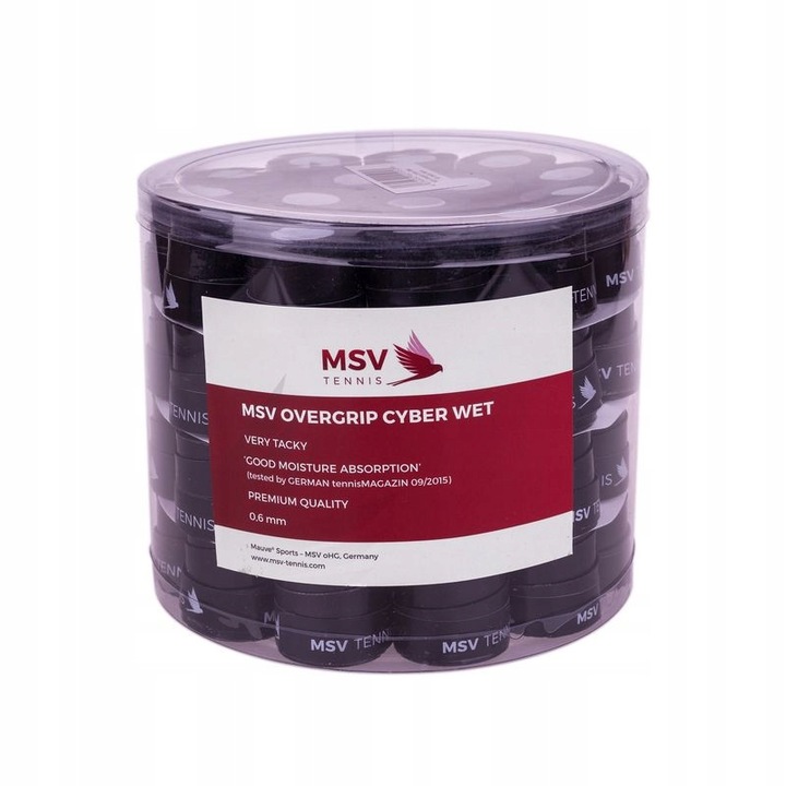 Overgrip MSV Cyber Wet, 60 darab, fekete, 0.6 mm