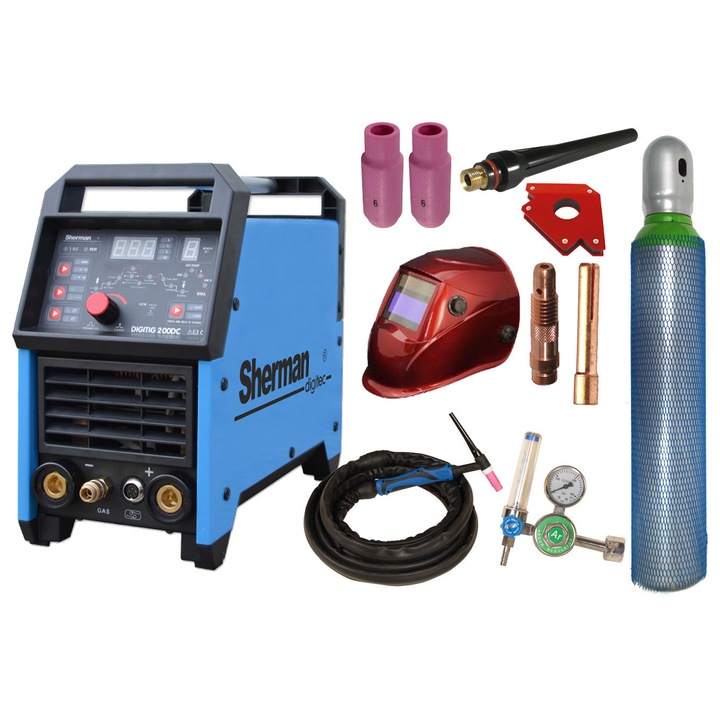 Set aparat de sudura TIG DIGITIG 200DC, 8.7kg, masca automata Magnum Nova