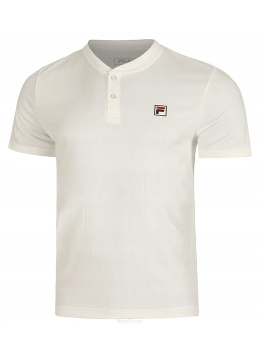 Тениска за тенис Fila Addison, бяла, еластична материя, класическа яка, XL INTL