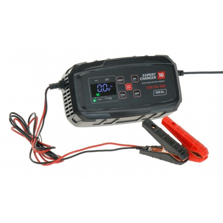 Зарядно за кола Ideal EXPERT CHARGER 16, 12/24V, 16A, 7 етапа, IP65, 240x135x80mm