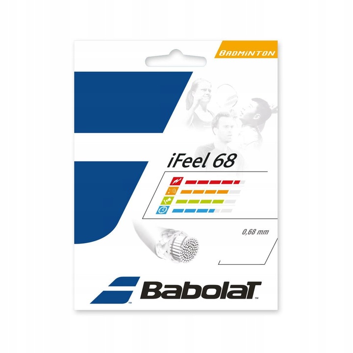 Coarda de badminton Babolat iFeel 68, 0.68mm, 10.2m, albastru